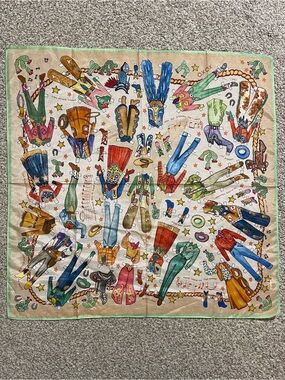 XOXO Multicolor Western Print Square Scarf